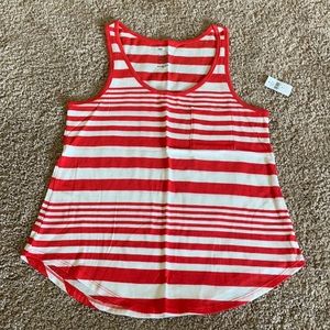 NWT Gap red and white tank top sz Small